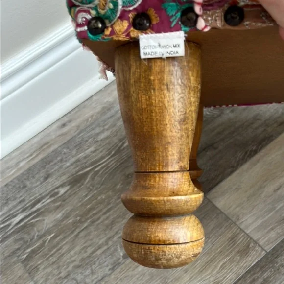 Colorful Patchwork Footstool - Picture 11 of 12